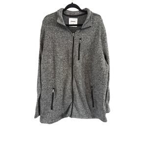 Sonoma Big Men's Dark Heather Gray Full Zip Fleece Jacket Size 3XB